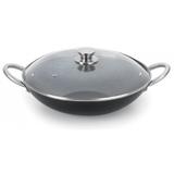 Frigideira wok 34 profissional c/tp de vidro - Multiflon