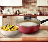 Frigideira Wok Com Tampa de Vidro Cereja Panelux