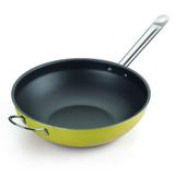 Frigideira Wok Nº 32 Antiaderente 33Cm Amarelo - Alumínio oliveira