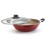 Frigideira Wok Nº 32 com Tampa- Alumínio Oliveira - Aluminio oliveira