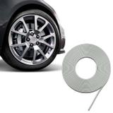 Friso Adesivo Protetor para Rodas de Liga Leve 8 Metros 8mm Prata Universal Guarnição Decorativa - Sanfil