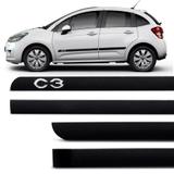 Friso lateral citroen c3 2012 á 2018 - kit 4 peças preto personalizado - Sanfil