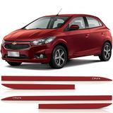 Friso Lateral Flash Onix - Vermelho Carmim 04 Peças