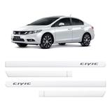 Friso lateral honda new civic 2012 branco taffeta (redondo) - Flash