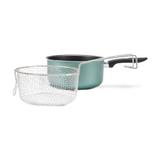 Fritadeira Antiaderente com cesto 20x10cm Chilli Turquesa 2,65 L Brinox cód. 7013/389