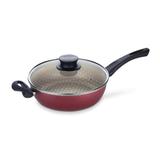 Fritadeira com Tampa de Vidro Alumínio 26 cm Vermelho - Tramontina