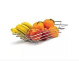 Fruteira De Mesa Bancada Quadrada Em Aço Inóx Cromado - Arthi