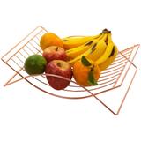 Fruteira de Mesa Cesto Retangular Multiuso - Rosé Gold - Wp connect