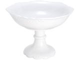 Fruteira de Mesa de Porcelana Wolff Redonda - Alto Relevo Branca