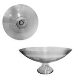 Fruteira De Mesa De Vidro Redonda Espiral 38Cm De Ø Na Caixa - Vitazza