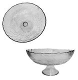 Fruteira de mesa de vidro redonda tropical 33cm de ø na caixa - Vitazza