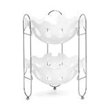 Fruteira De Mesa Dupla Cromada Branco - Capricho