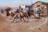 Fumaça da .45 - Charles Russell - Tela 30x45 Para Quadro - Santhatela