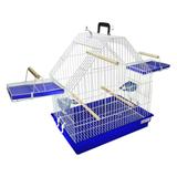 Gaiola Alpes Duplex Para Calopsita Bragança GP401 Branco E Azul