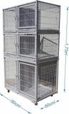 Gaiola canil Cães E Gatos 6 lugares - Branco - Chocmaster