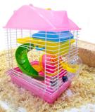 Gaiola Hamster Play Luxo Mix - Rosa - 23cm x 17cm x 30cm - Pet castle