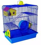 Gaiola Hamster Sirio 3 Andares Super Luxo Azul - Jelpalst