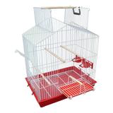 Gaiola Para Calopsita Bragança GP044 Triplex Branco E Vermelho