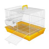 Gaiola Para Coelho Individual Bragança GR444 Branco E Amarelo