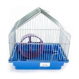 Gaiola para hamster capela com roda mais roe azul