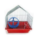 Gaiola Para Hamster Capela Com Roda Mais Roe Vermelha