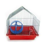 Gaiola para hamster capela com roda mais roe vermelha