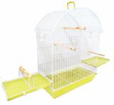Gaiola Pássaros Manso Calopsita Completa DistribuiPet Cor Amarelo