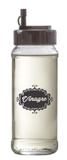 Galheteiro Cilindrinho 330ml Vinagre 1 Unidade Tampa Preta - Black - Vetrolar