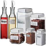 Galheteiro com Placa Inox 7 peças Euro