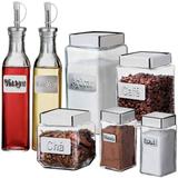 Galheteiro com Placa Inox 7 peças Euro