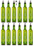 Galheteiro Quadrado Verde 500ml Azeite Pacote 12 Unidades Biqueira Branca - Unique - Vetrolar