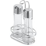 Galheteiro vidro e forma Inox - 3 peças