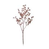 Galho Artificial Decoração Natal Frutas Glitter Rose - Cromus