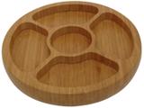 Gamela Oval em Bambu com 5 Divisórias - Mor 3365