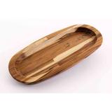 Gamela Oval pequena em madeira teca 26,8 x 50 cm - ARTEINOXX - Sincol