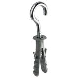 Gancho 4,9x70mm com bucha 10mm cinza Fixtil