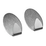 Gancho Adesivo Aço Inox Pequeno 2 Unidades Suporta até 450g Viva Utile Bemfixa 4912
