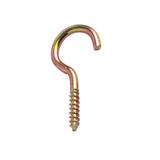 Gancho bicromatizado rosca para madeira 15x30mm 05 unidades Bemfixa