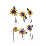 Gancho de Metal Flor Triplo Para Chapeu Bolsa Bone Enfeite Pendura Sortido Com 2 Unid (pt-c-e) - Braslu