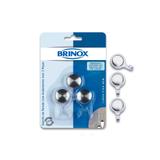Gancho Pequeno de Parede com Acabamento 3 peças Inox - Brinox