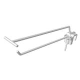 Gancho Simples c/ P.Preço p/ Régua c/encaixe plástico 25cm Branco - Cód. 8762 - Gecede industria e comercio ltda
