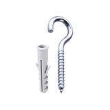Gancho zincado com bucha de nylon 08mm 04 unidades Bemfixa