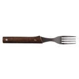Garfo de mesa robusto para em aço inox e cabo de madeira Riga