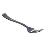 Garfo de Plástico Descartável de Luxo Prata com 10 Unidades Silver Plastic