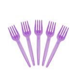 Garfo de Sobremesa Descartável Roxo Glass 50 unidades Plastilânia