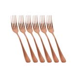 Garfo De Sobremesa Elite Glamour Cobre 6 Peças Gourmet Mix