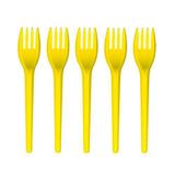 Garfo Descartável de Sobremesa Amarelo C/50 - CatGil