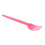 Garfo Descartável para Sobremesa Rosa com 50 Unidades Prafesta
