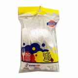 Garfo festa branco sobremesa gsb520 / 50un / strawplast