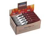 Garfo jumbo polywood vermelho lamina de aco inox e cabo de madeira tramontina